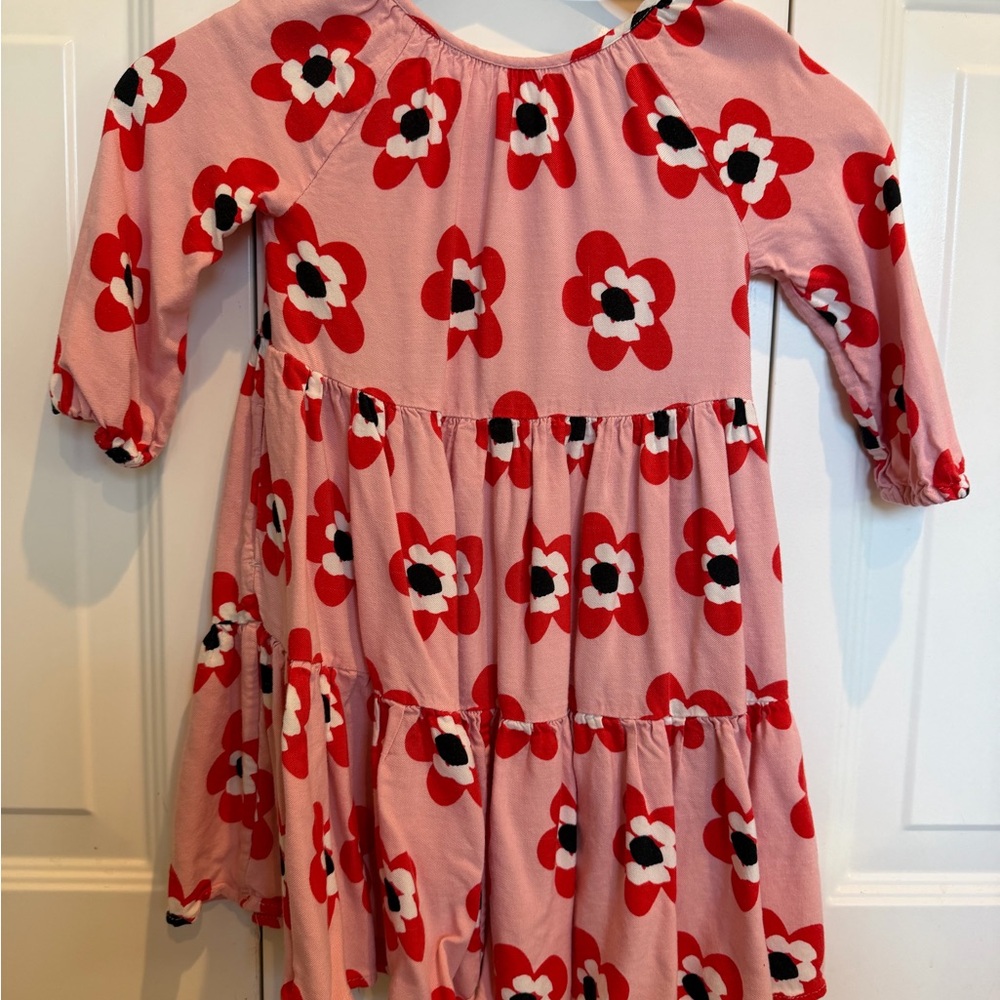 Stella McCartney Tiered Pink and Red Floral Kids Dress